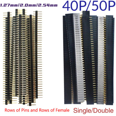 1.27mm/2.0mm/2.54mm Gold-Plated Pitch Single Row Pin/Double Row Pin Header Sub