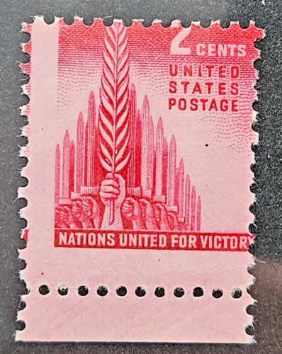 US Stamp Sc 907, 2c Allied Nations - Error -  MH XF-S CV$ 50.00 (310A) - Picture 1 of 2