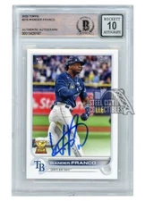 Wander Franco 2022 Topps Autograph Rookie Card #215 BAS 10