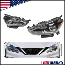 RH&LH LED Projector Headlights For 2016-2019 Nissan Sentra Passenger&Driver Side
