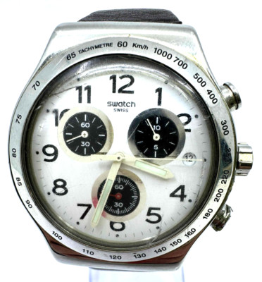 Swatch Watch Irony Aluminum SR936SW 4 Jewel Swiss Made Stainless Steel Running