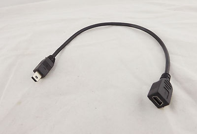 Mini USB 5 Pin Male Plug To Female Jack Data Extension Adapter Lead Cord Cable