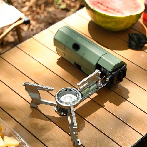 Portable Gas Stove Mini Butane Burner Folding Camping Hiking Picnic Cooker + Bag - Picture 3 of 15