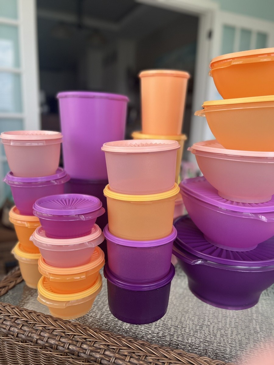 Tupperware 🔥Summer Sunset Complete Set! New! Rare To Find