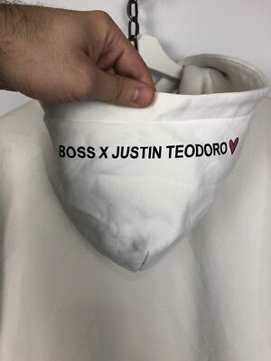 【未使用】BOSS × Justin Teodoro コラボパーカー レア品】BOSS×Justin Teodoro コラボ パーカー ブラック S