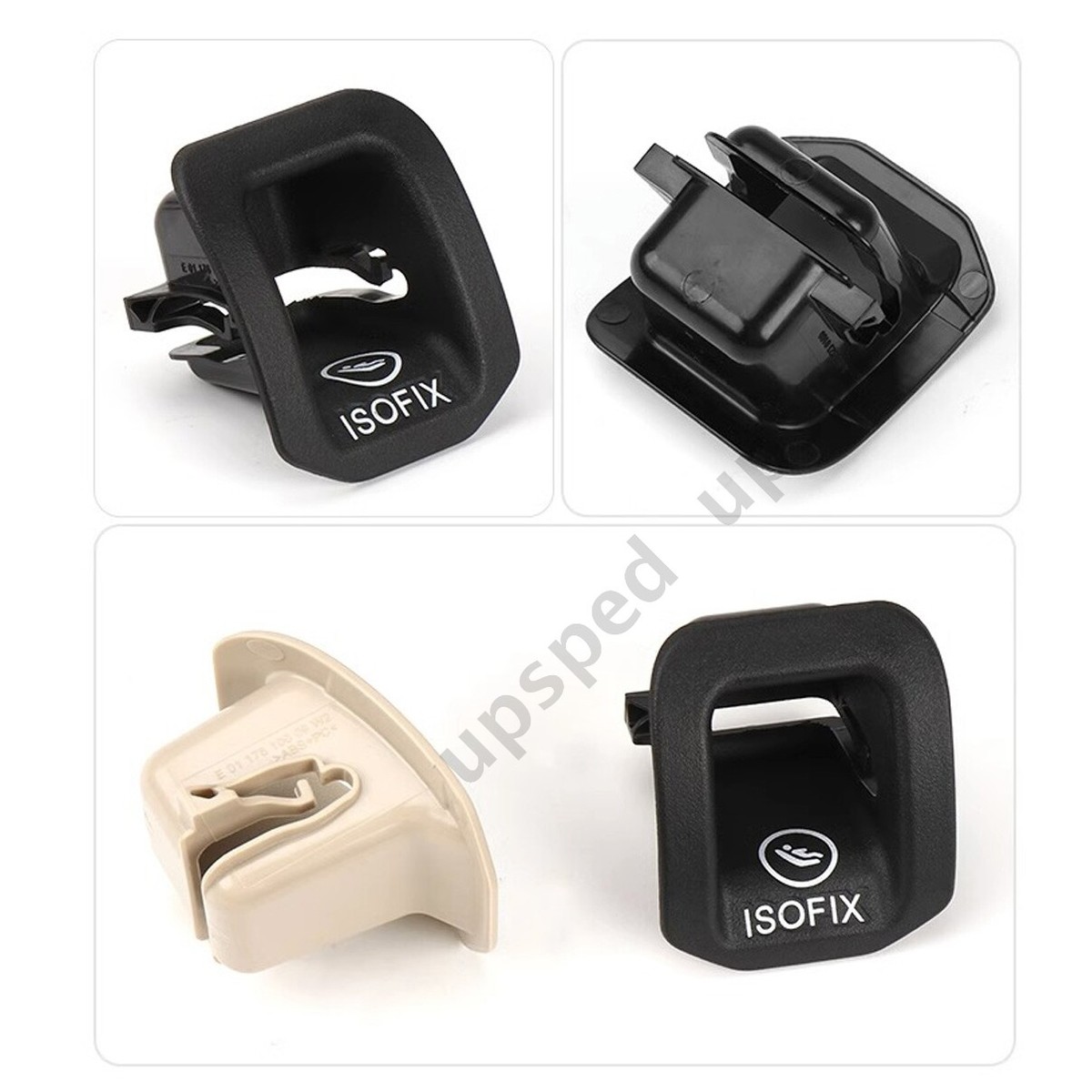 Black Child Seat Hook Anchor ISOFix Cover For Mercedes Benz A CLA