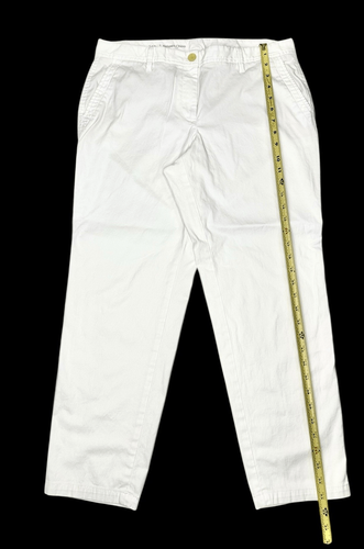 Talbots Relaxed Chino Stretch Relaxed Leg White Women’s Size 10p Cotton Blend - Picture 7 of 9