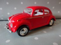 Vw KäFer Oldtimer Rot Modelauto Ca.6,5Cm *Neu* 1:64 RüCkzugmotor