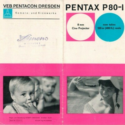 PENTAX P80-I - Prospekt Broschüre Faltblatt Super 8 Projektor - B16376