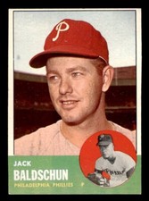 1963 Topps Baseball #341 Jack Baldschun EX/MT *e1