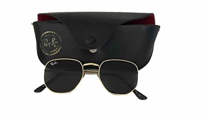Vintage Ray-Ban sechseckige flache Sonnenbrille - goldfarbenes Gestell mit polarisierten grünen Gläsern