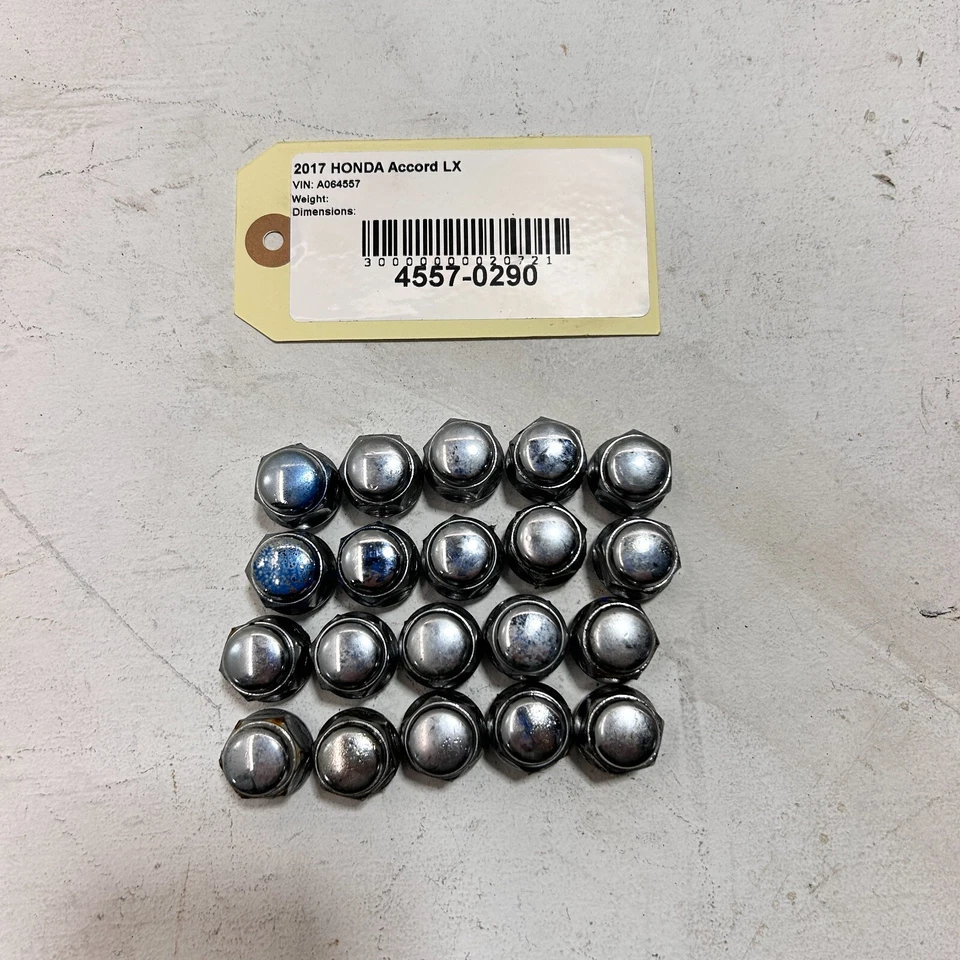 Juego completo de 20 tuercas de rueda cromadas Honda Accord 2018-2020 OEM Foto 3 de 4