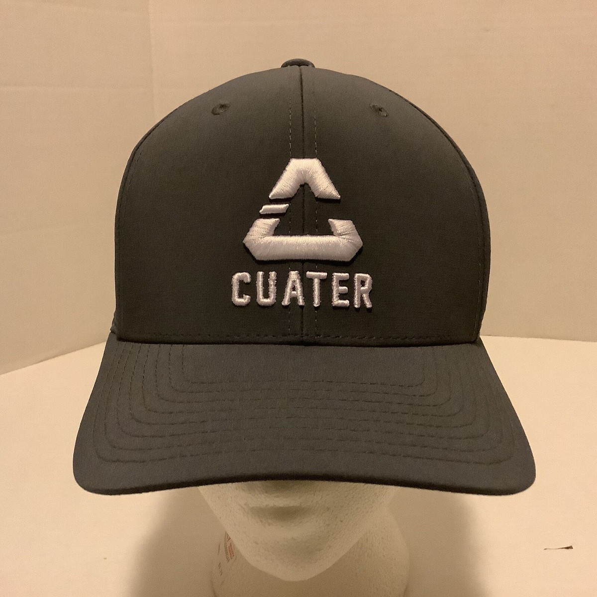 Cuater Travis Mathew Flex Fit Tech Golf Hat Gray With White Logo