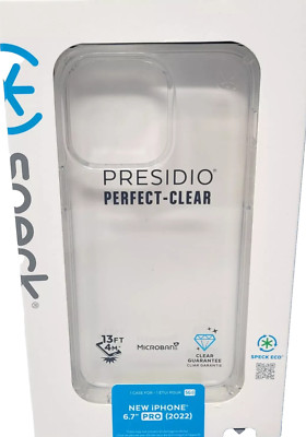 Speck Presidio Perfect-Clear Case For Apple iPhone 14 Pro Max - NEW !!!