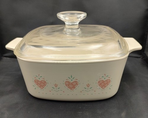 Corning Ware Forever Yours 1.5 QT Square Casserole A-1.5-B with Lid 1988-1994