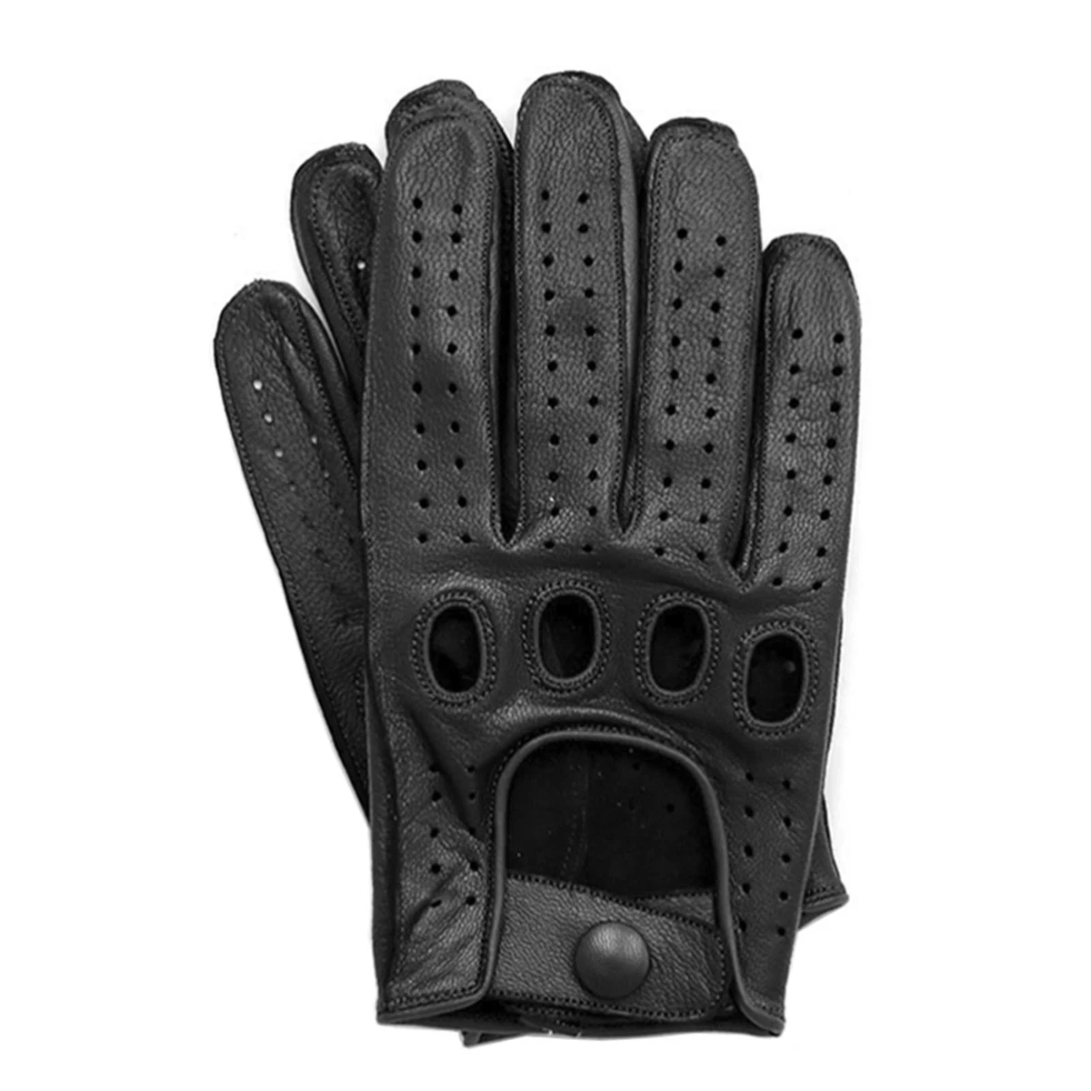 Men's Genuine Leather Driving Gloves Reverse Stitch Soft Chauffeur Fashion Glove