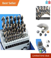Professional-Grade 29-Piece Drill Bit Set with Oxide Coating and Secure Storage