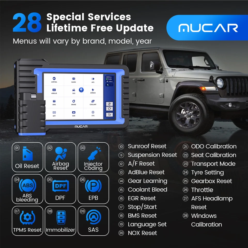 MUCAR VO7 S OBD2 Scanner Auto Diagnosegerät Vollständige SYSTEM CANFD ECU CODING - Bild 2 von 4