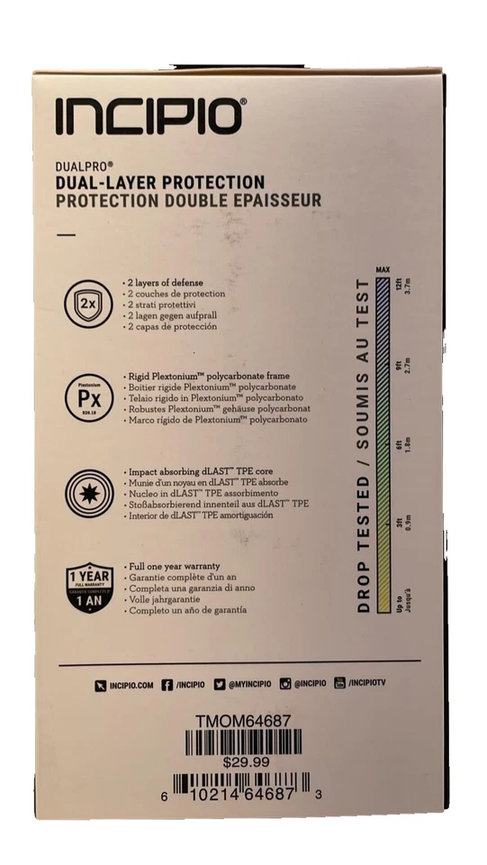 Funda Incipio DualPro para LG K10, Negra Foto 4 de 4