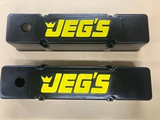 VINTAGE RARE JEGS RACING SBC 283 327 350 400 CAST ALUMINUM VALVE COVERS 
