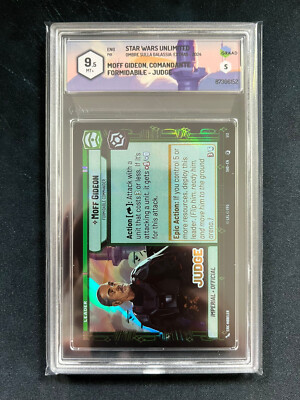 Star Wars Unlimited Moff Gideon, Commander Gewaltige Judge Promo Graad 9.5