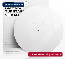 Acrylic Slipmat for Turntable, Vinyl Mat for 12In Record Player 3mm White