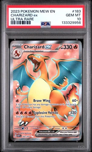 2023 POKEMON MEW EN-151 ULTRA RARE #183 CHARIZARD EX PSA 10
