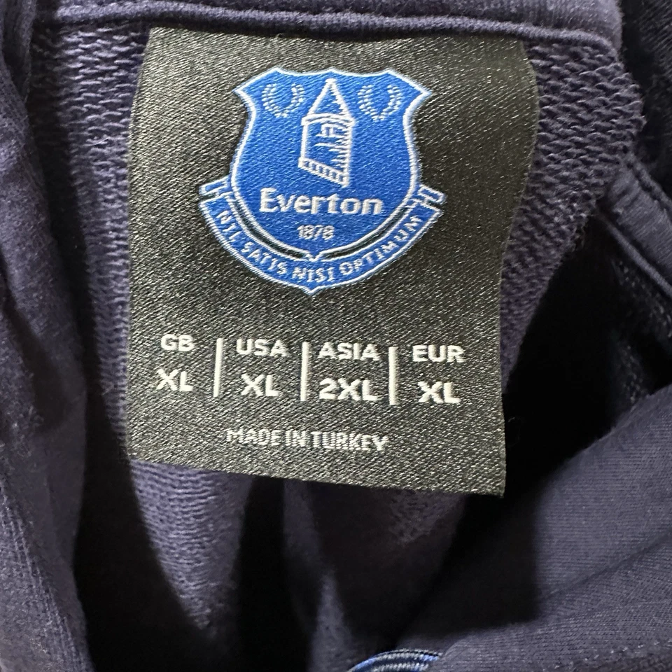 Everton FC EPL Premier League Soccer Full Zip Hoodie Sweatshirt Blue Sz XL - Image 3 of 4