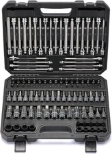 Mayouko 107-Piece Bit Socket Set, 1/4", 3/8" and 1/2" Drive, One Size 