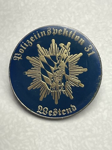 Rare Munich Germany Westend Police Badge Pin Station 31 Vintage Obsolete 
