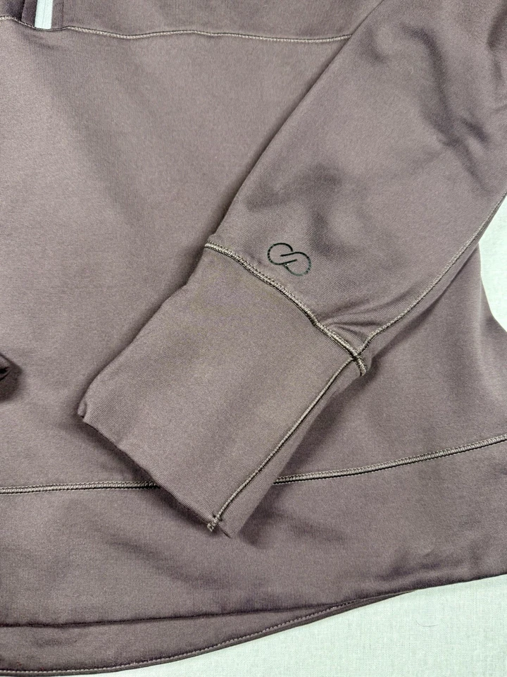 Moletom Calia Pullover feminino XXL lavanda ajustado manga longa 1/4 zíper ativo - Imagem 2 de 4