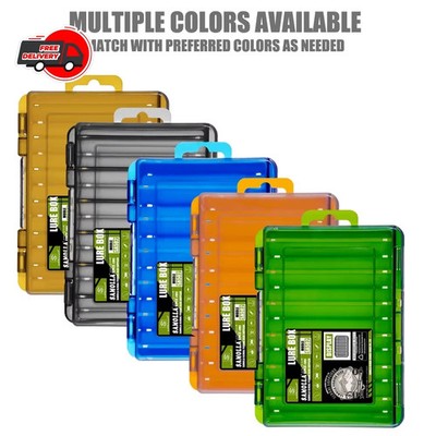 Fishing Tackle Box 14 Compartments Double-Sided Lure Hook Storage Organizer Case
