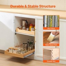 Pull Out Cabinet Organizer 17W x 21D Cabinet Drawer Soft Close Slide out