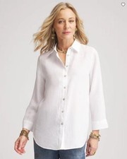 NWT Chico's No Iron Linen Shirt