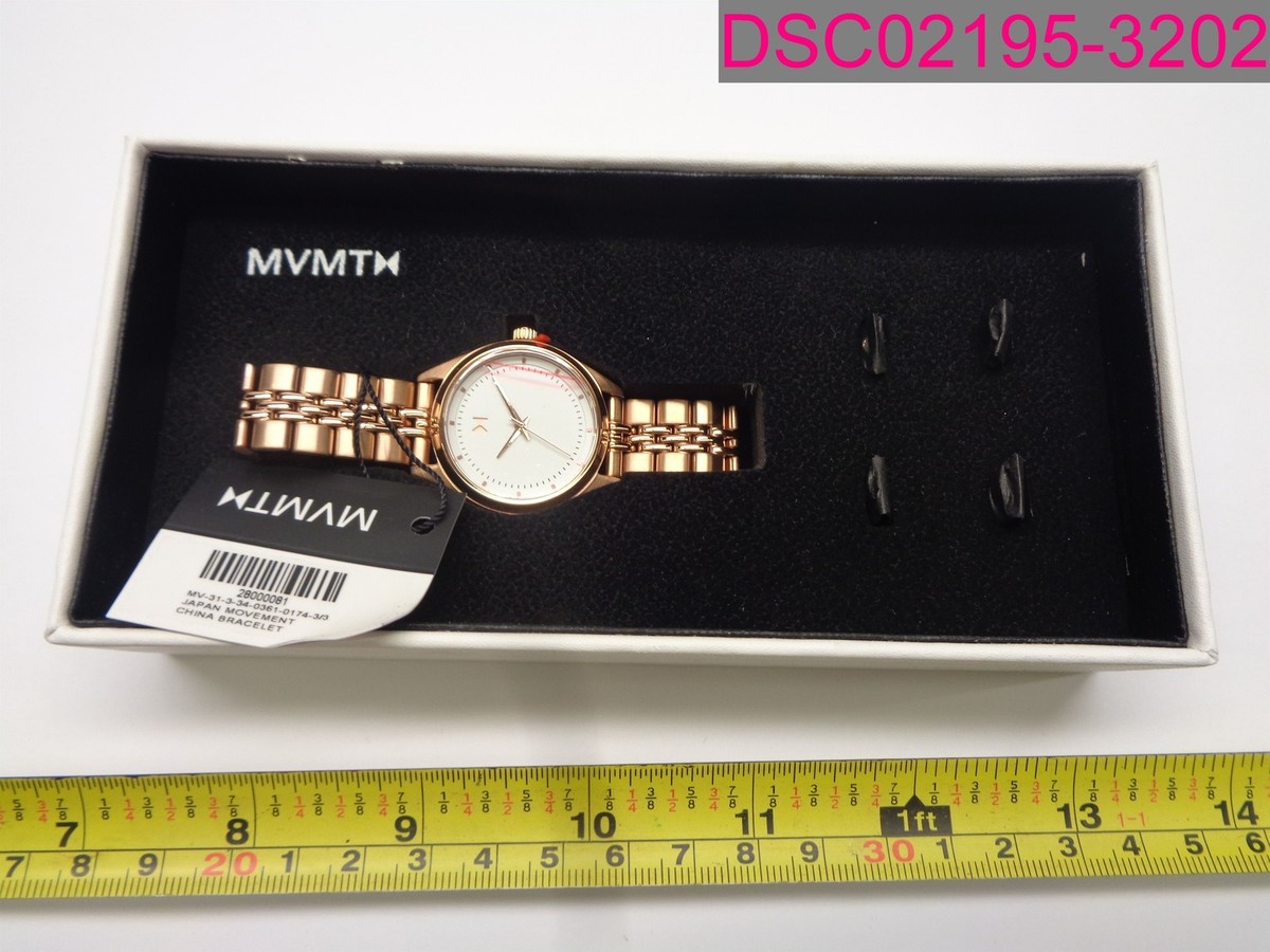 MVMT Women\'s Rose Gold and Black Metal Bracelet Watch Mvmt Rose Gold Womens Watch Rose Gold Mvmt Review MVMT Rose  main image 2