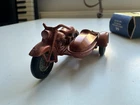 Matchbox Lesney 66 Harley Davidson Motor cycle & side car, copper,  wire wheels