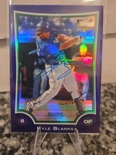 2009 Bowman Chrome KYLE BLANKS Blue Refractor HAND SIGNED Rookie Card Autograph. rookie card picture