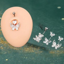 Cute Bear Butterfly Navel Ring Exquisite Navel Nail Body Piercing Jewelry Gifts