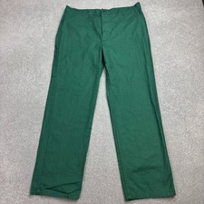 VINTAGE French Trousers Adult 38x31 Green Workwear Chore Canvas Utility Mens
