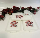 Vintage Anchor Hocking Fire-King Primrose  Snack Plates