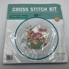 CROSS STITCH KIT Flower In The Basket  - 14 COUNT AIDA - 24cm RRP £19.99