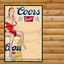 Coors Banquet  Beer 16x24 Vintage Retro 90s Style Bar Pub Decor