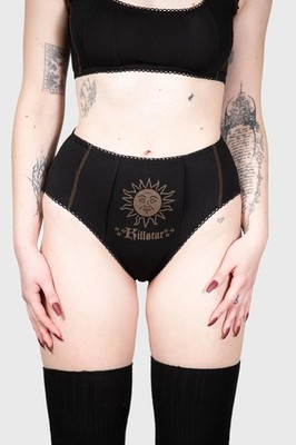 KILLSTAR Damen Slip - Solar Solstice Sonne Schriftzug Goth Gothic Alternative