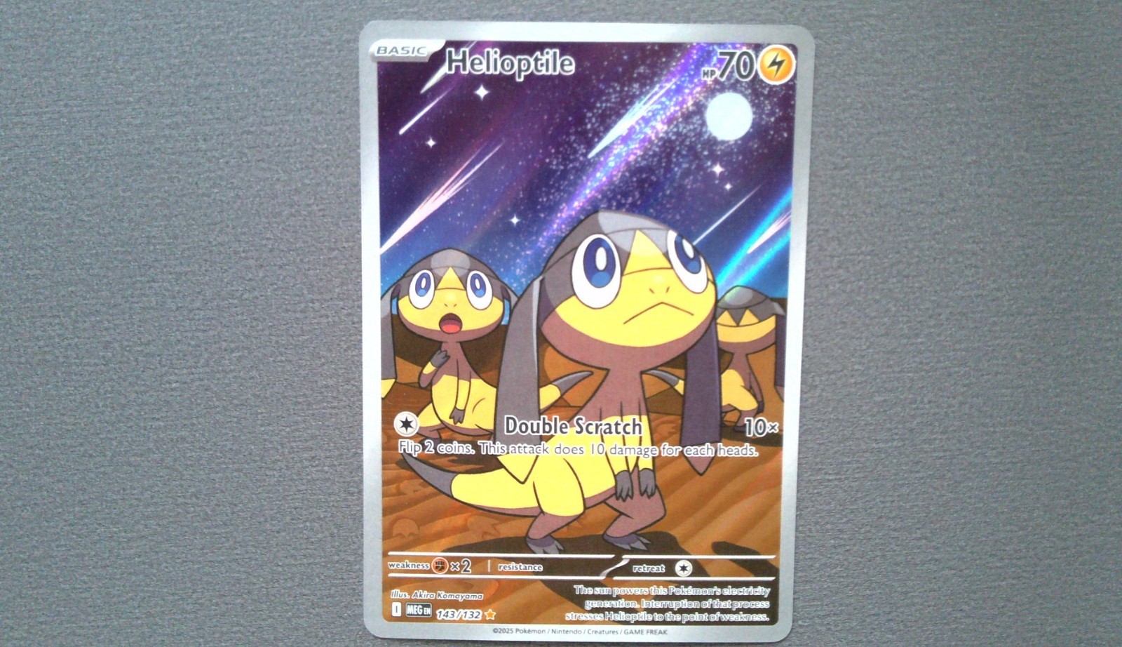 Pokémon Helioptile 143/132 Illustration Rare ME01 Mega Evolution Pokemon TCG NM