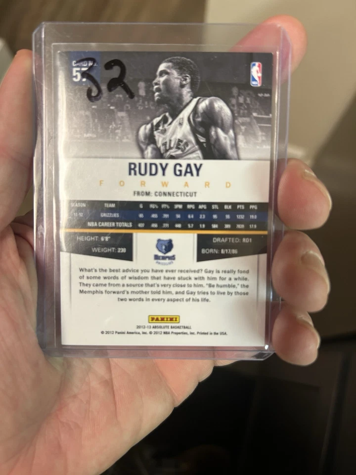 Panini Absolute Rudy Gay Spectrum 2012-13/10 🔥 Memphis Grizzlies Foto 2 de 2