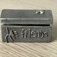Vilmain Klinger Pewter Friends Photo Business Card Postcard Holder Solid Pewter