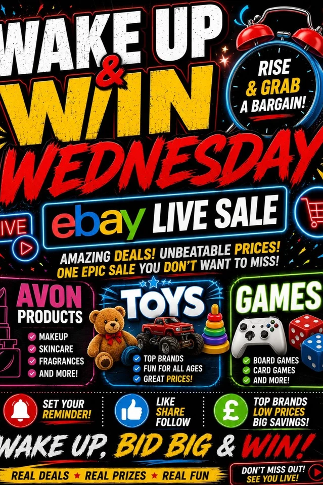 WAKE UP & WIN WEDNESDAY - AVON TOYS GAMES AND MUCH MORE!