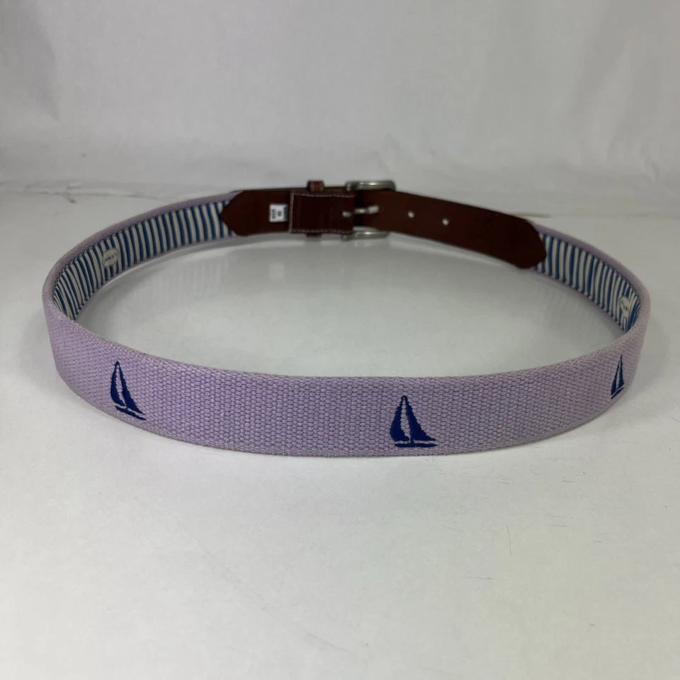 Cinturón de velero JT Read & Co púrpura - Cuero genuino - Hecho en EE. UU. - Talla 36 Foto 4 de 4