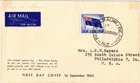 Dr Jim Stamps New Zealand 1960 Flag First Day Cover Air Mail