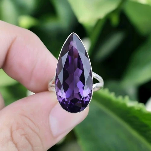 Amethyst Ring 925 Sterling Silver Ring Handmade Gemstone Ring Women's Ring